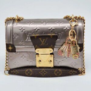 Authentic Louis Vuitton Lock & Key with unbranded Rhinstone Bag Keycharm